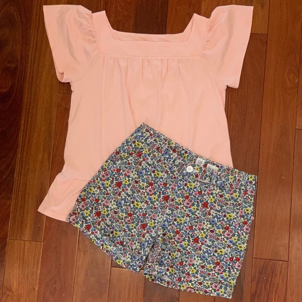 Gap/J Crew outfit shorts and shirt Girls size 14